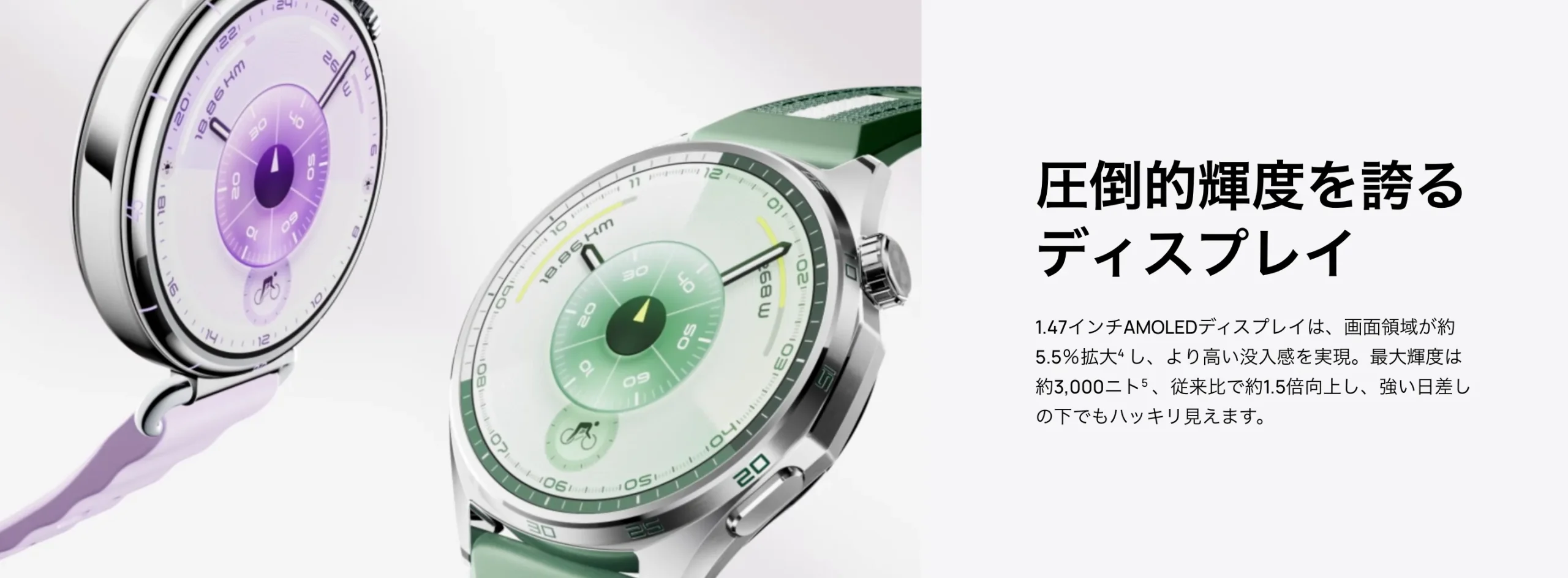 明るいディスプレイ